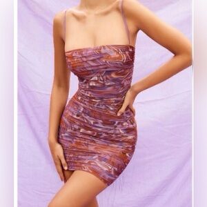 House of CB Purple and Pink Swirl Dress - NWOT